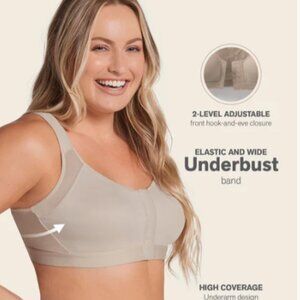 Leonisa Back Support Posture Corrector unlined Wireless Bra, size 36D